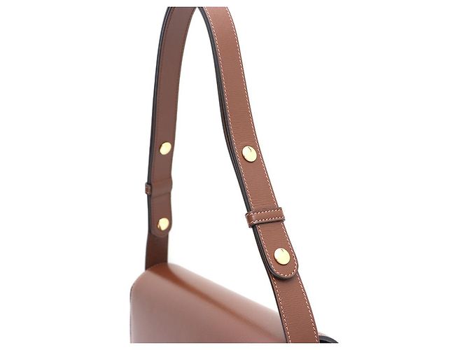 Gucci Borsa a tracolla e borsa a spalla in pelle marrone con morsetto - vista 14