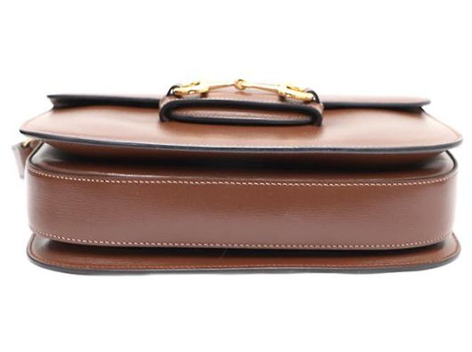 Gucci Borsa a tracolla e borsa a spalla in pelle marrone con morsetto - vista 18