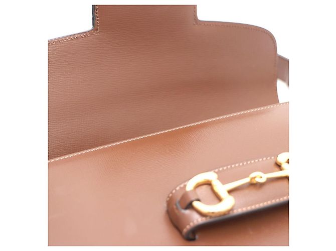 Gucci Borsa a tracolla e borsa a spalla in pelle marrone con morsetto - vista 9