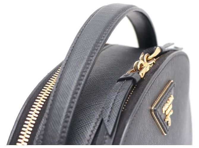 Prada Borsa a mano e a tracolla Saffiano Odette Top Handle Nero - vista 12