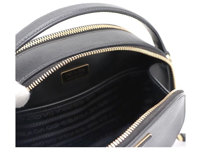 Prada Borsa a mano e a tracolla Saffiano Odette Top Handle Nero - vista 15