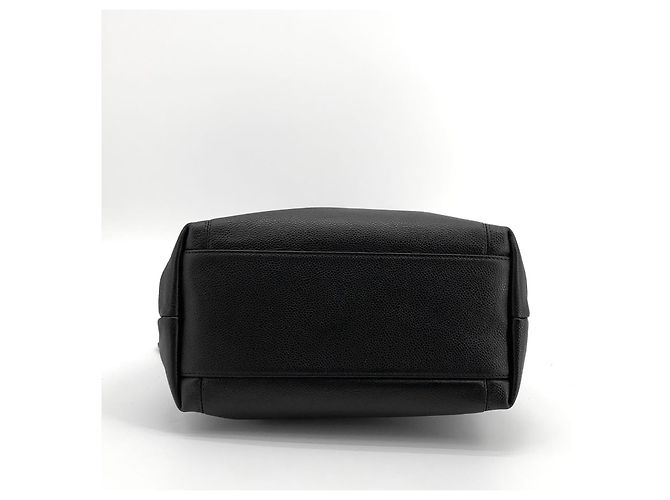 Chanel Borsa a Tracolla Logo Caviar Nero - vista 6