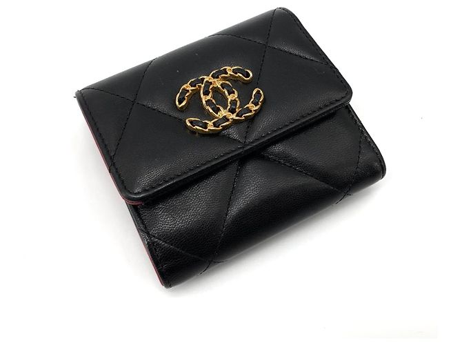 Chanel 19 Chanel Cartera tri-fold Negro - vista 2