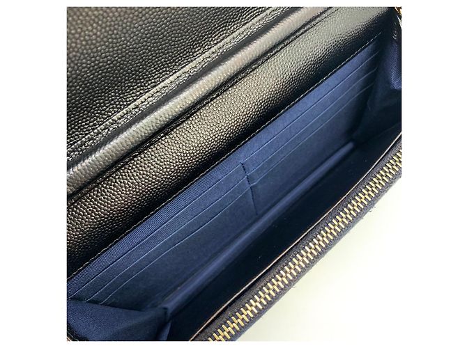 Chanel Mini borsa a tracolla WOC in Caviar dorato Nero - vista 9