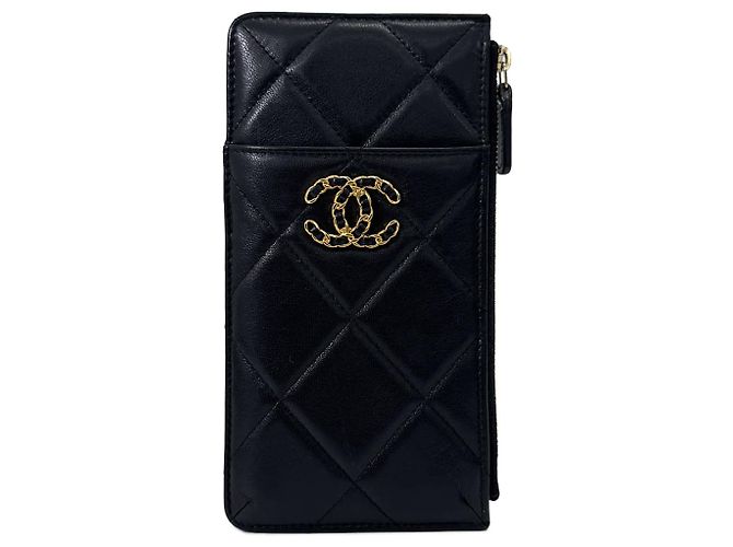 Chanel Custodia portafoglio classica per telefono Nero Oro - vista 2