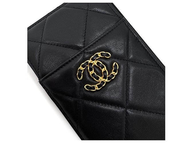 Chanel Custodia portafoglio classica per telefono Nero Oro - vista 9