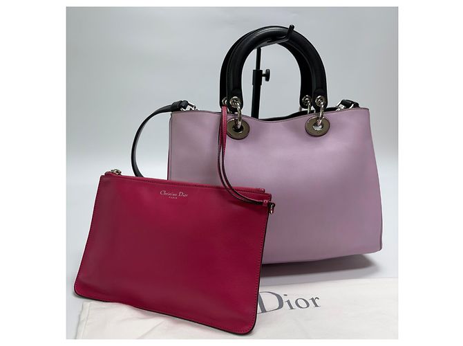 Diorissimo Leder Medium Tote Bag und Pouch Set Pink - Ansicht 11