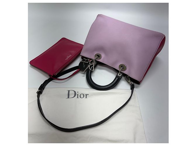 Diorissimo Leder Medium Tote Bag und Pouch Set Pink - Ansicht 12