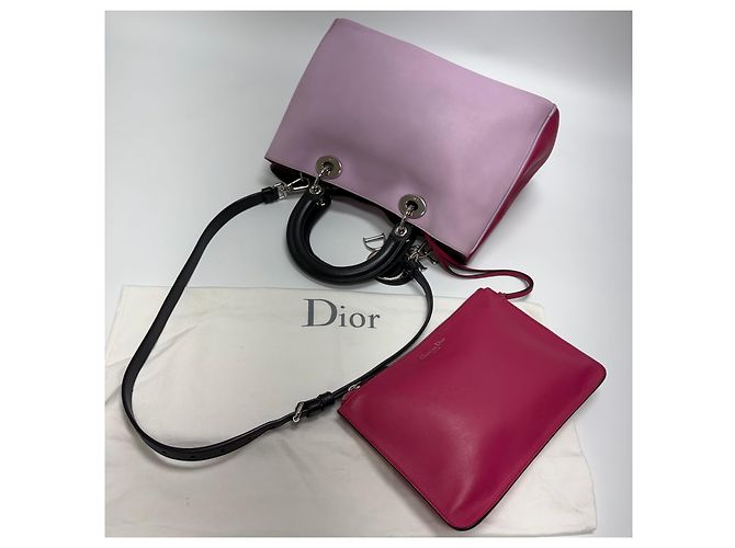 Diorissimo Leder Medium Tote Bag und Pouch Set Pink - Ansicht 14