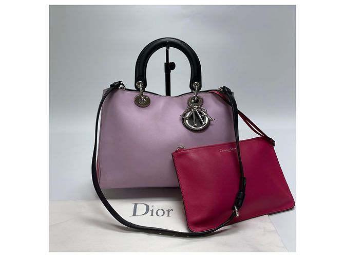 Diorissimo Leder Medium Tote Bag und Pouch Set Pink - Ansicht 2