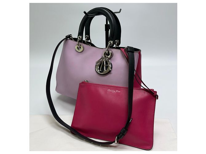 Diorissimo Leder Medium Tote Bag und Pouch Set Pink - Ansicht 5