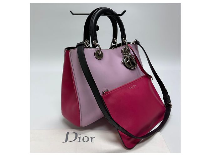 Diorissimo Leder Medium Tote Bag und Pouch Set Pink - Ansicht 6