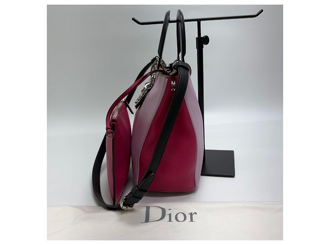Diorissimo Leder Medium Tote Bag und Pouch Set Pink - Ansicht 8