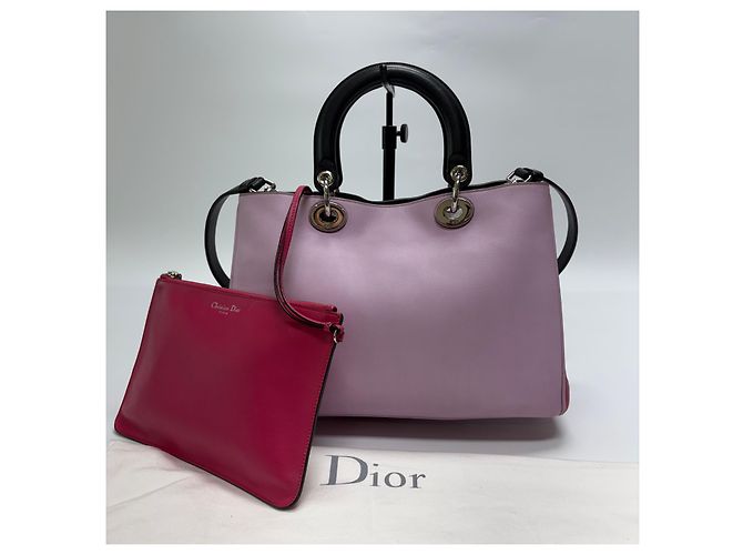 Diorissimo Leder Medium Tote Bag und Pouch Set Pink - Ansicht 9