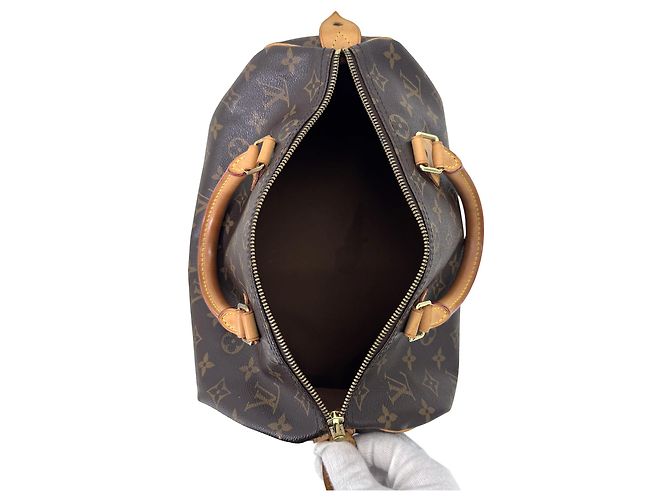 Louis Vuitton Speedy Tote Bag aus Monogram Canvas Braun - Ansicht 9