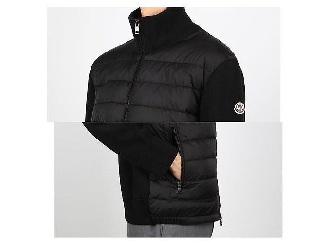 Moncler Cardigan mit Reißverschluss und Logo-Patch Schwarz - Ansicht 13