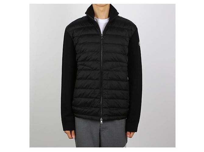 Moncler Cardigan mit Reißverschluss und Logo-Patch Schwarz - Ansicht 2