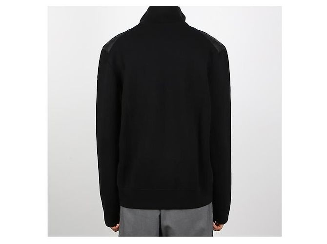 Moncler Cardigan mit Reißverschluss und Logo-Patch Schwarz - Ansicht 4
