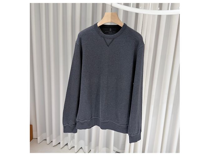Brunello Cucinelli Grauer Crewneck-Sweatshirt aus Baumwolle Grade/XL) Braun - Ansicht 2