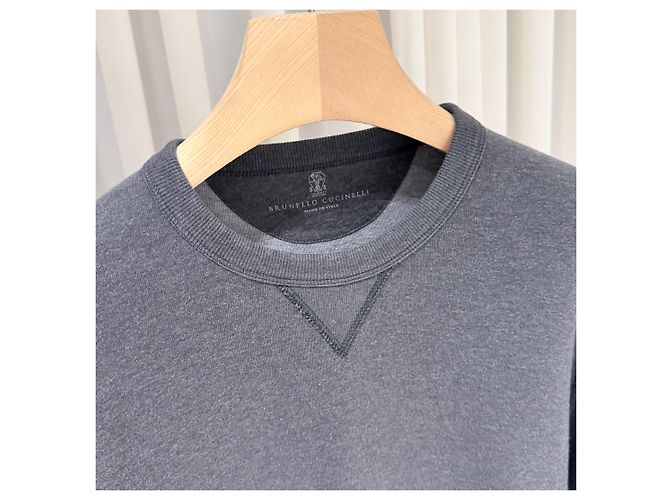 Brunello Cucinelli Grauer Crewneck-Sweatshirt aus Baumwolle Grade/XL) Braun - Ansicht 4
