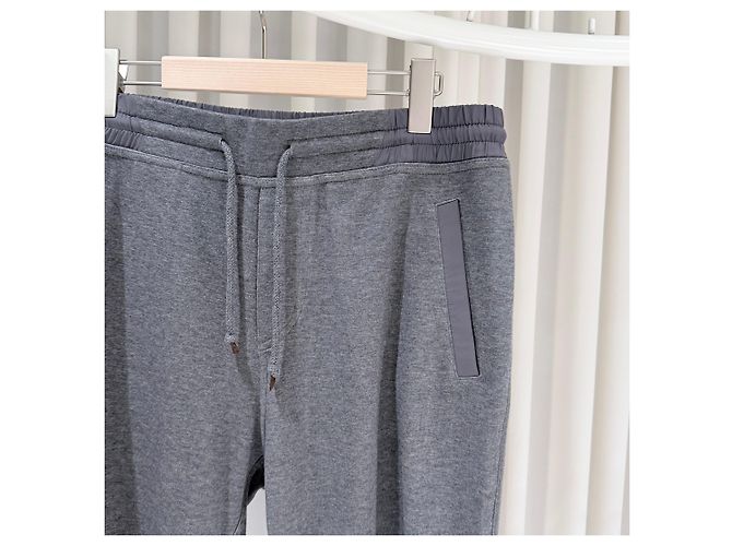 Brunello Cucinelli Cotton Dark Gray Elasticated Training Pants Brown - view 4
