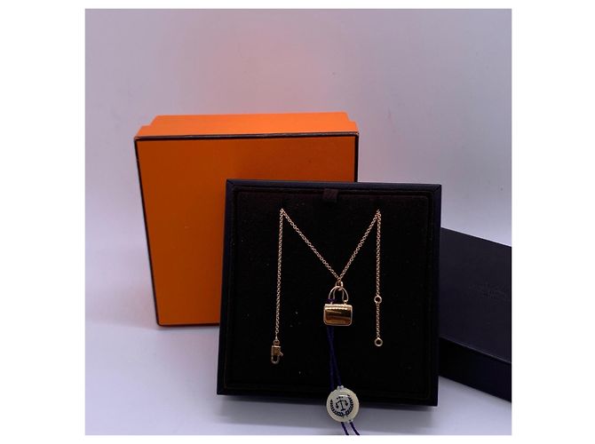 Collar Hermès Constance en oro rosa 18k Dorado - vista 5