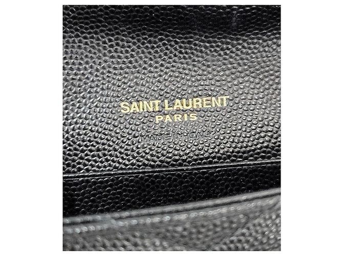 Saint Laurent Tarjetero sobre acolchado negro - vista 7