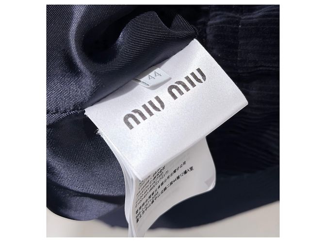 Miu Miu Cord Blouson Jacke Navy Blau - Ansicht 8