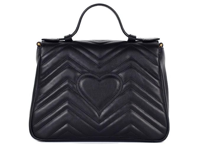 Gucci Borsa a spalla e a mano GG Marmont Matelassé con manico superiore DTDIT Black Nero - vista 3