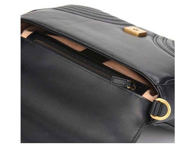 Gucci Borsa a spalla e a mano GG Marmont Matelassé con manico superiore DTDIT Black Nero - vista 5