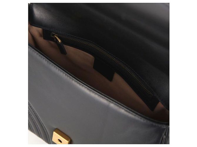 Gucci Borsa a spalla e a mano GG Marmont Matelassé con manico superiore DTDIT Black Nero - vista 6