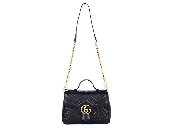 Gucci Borsa a spalla e a mano GG Marmont Matelassé con manico superiore DTDIT Black Nero - vista 7