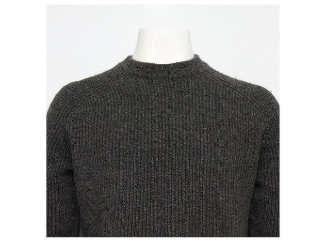 Prada Gray Solid Men's Knit Sweater - view 2