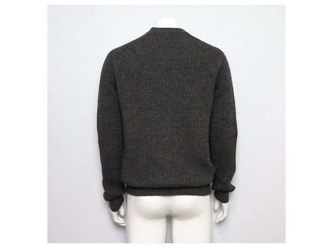 Prada Gray Solid Men's Knit Sweater - view 4