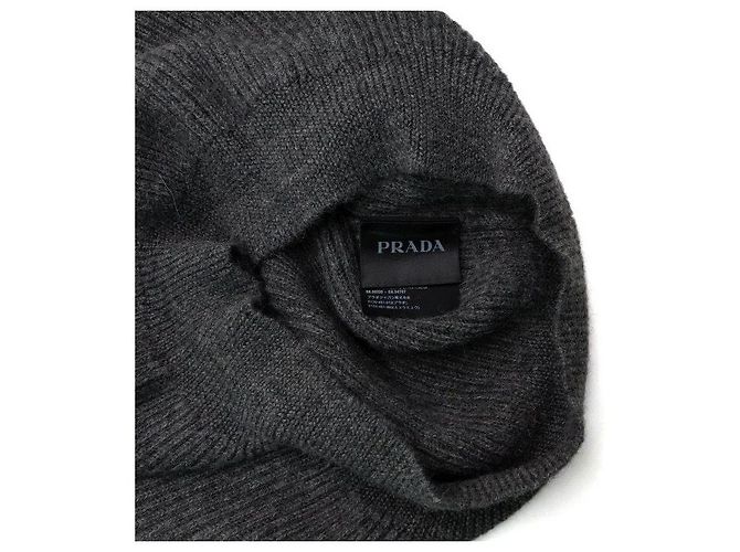 Prada Gray Solid Men's Knit Sweater - view 6