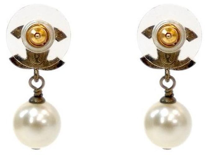 Chanel CC-Ohrringe mit Perlenanhänger Pink - Ansicht 3