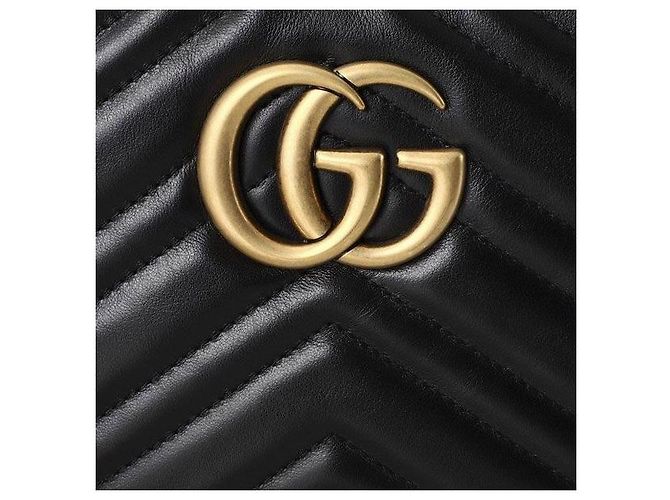 Gucci Bolsa de Ombro Marmont Matelassé Black - vista 6