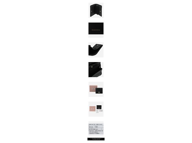 Miu Miu Cartera bi-fold Matelassé Black AFPP Negro - vista 3