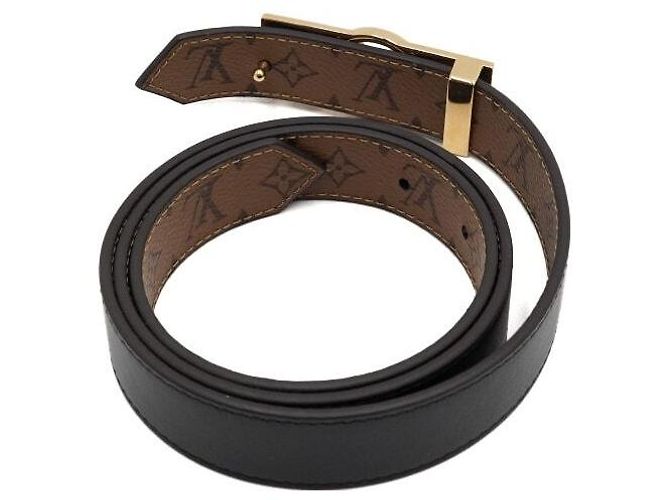 Louis Vuitton Cinturón reversible para mujer Monogram Dauphine Negro - vista 4