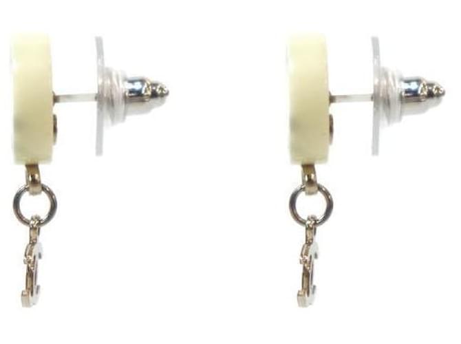 Chanel Pendientes redondos Coco CC Blanco - vista 2