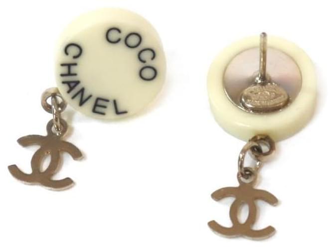 Chanel Pendientes redondos Coco CC Blanco - vista 5