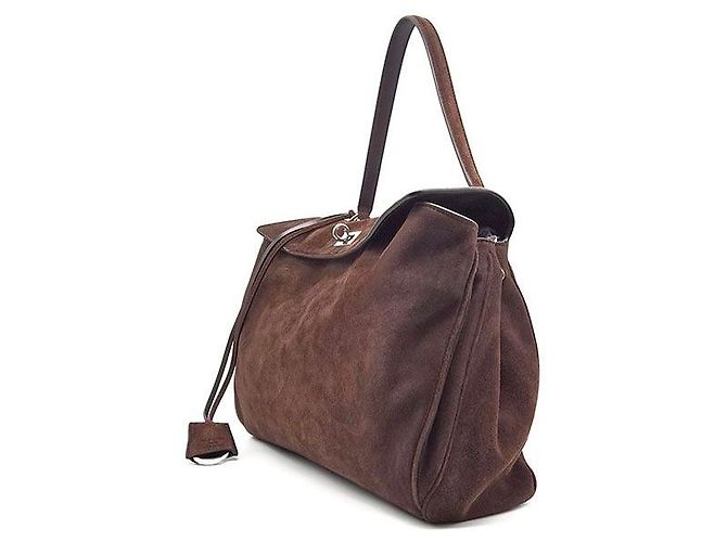 Borsa Balenciaga Suede Rodeo Medium Marrone in scamosciato - vista 2