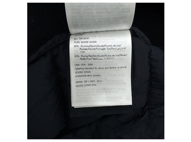 Moncler Cardigã acolchoado masculino em malha de algodão tricotada preto e azul marinho - vista 12