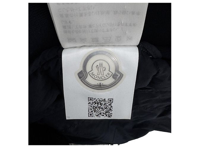 Moncler Cardigã acolchoado masculino em malha de algodão tricotada preto e azul marinho - vista 14