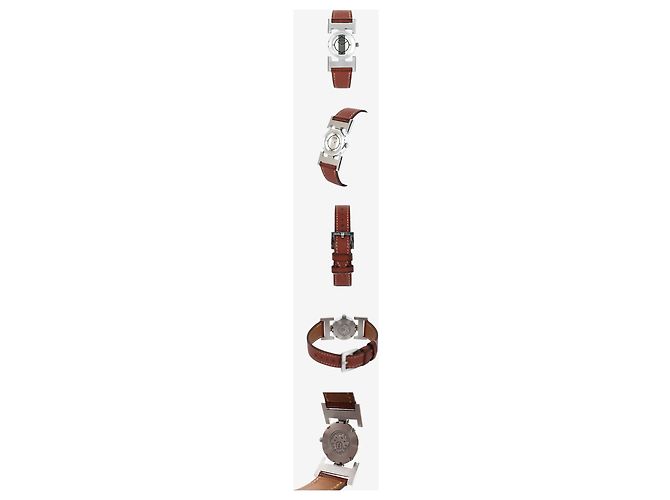 Hermès Relógio de Quartzo para Mulher Couro Prateado Prata - vista 2