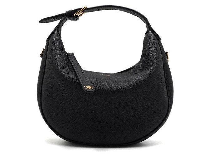 Céline Borsa tote e a tracolla Tin Lulu in vitello grana nera - vista 2