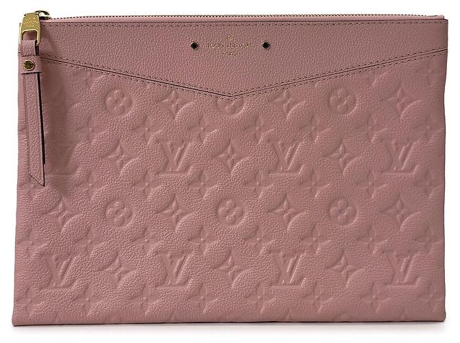 Louis Vuitton Borsa a Pochette Daily Clutch Monogram Empreinte Rose Powder Rosa - vista 2