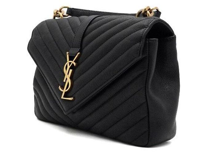 Saint Laurent Borsa Tote Monogram Matelassé Medium, Borsa a Tracolla e a Spalla Black Gold Nero - vista 2