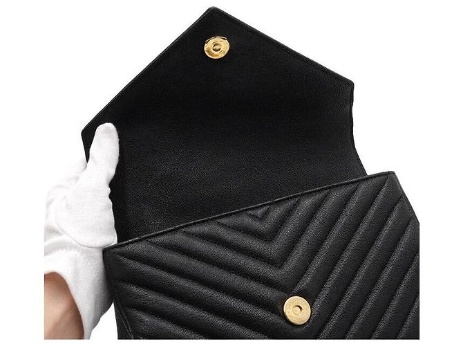 Saint Laurent Borsa Tote Monogram Matelassé Medium, Borsa a Tracolla e a Spalla Black Gold Nero - vista 5
