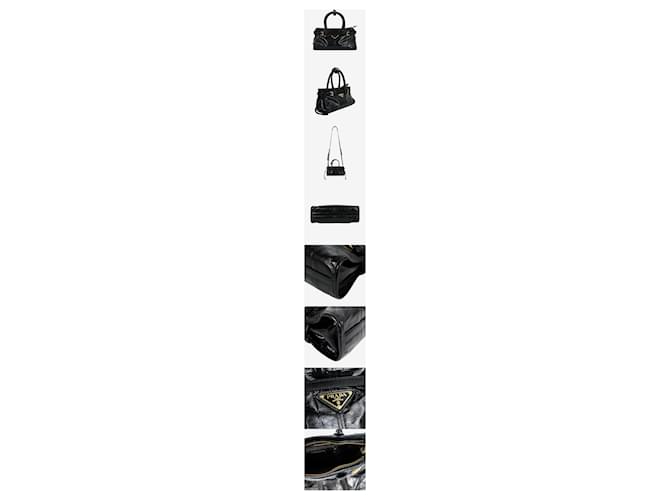 Prada Mini Lederhandtasche Schwarz - Ansicht 2